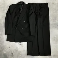 セットアップ ダブルブレスト スーツ 黒ノームコアvintage archive