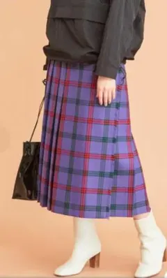 BY LOCHCARRON チェックロングスカート