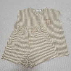 oottbebe セットアップ ブラウン ストライプ Mサイズ 韓国子供服