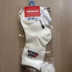 ミキハウス ベビー靴下 13-15cm ホワイト