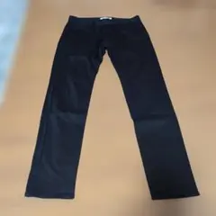 GU　WONDER SHAPE メンズブラック ストレッチパンツ