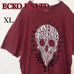 つ*ー様 ECKO UNLTD エコー スカル 髑髏 ビッグプリント Tシャツ