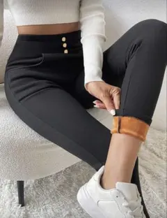 レディース 裏起毛レギンスハイウエスト ふわふわ ヨガパンツ フィットネスタイツ