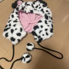 ディズニー　101匹わんちゃん　ファー帽子　ファンキャップ