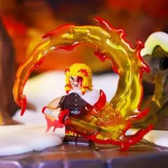 レゴ互換　鬼滅の刃キャラクタ- 練獄杏寿郎(カッコ武器)ミニフィグ1体