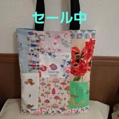 お値下げ　キャス・キッドソンデニム パッチワークトートバッグ