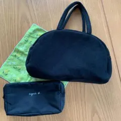 アニエスベー　バック&ポーチセット　黒