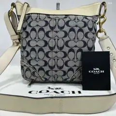 【美品】コーチ 10403 シグネチャー ショルダーバッグ レザー 斜め掛け