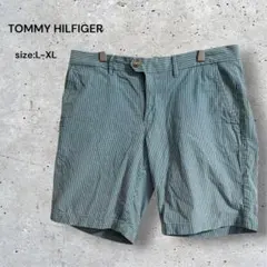 トミーヒルフィガー　大きいサイズ　ショートパンツ　ハーフ　ストライプ　L-XL