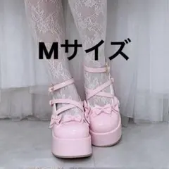 マジョレッティ&まゆろんコラボ　厚底リボンパンプスのサムネイル