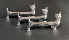 猫のカトラリーレスト　ナイフレスト　箸置き　3個セット　置物　ミニオブジェのサムネイル
