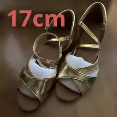 볼룸 댄스 슈즈 골드 라틴 슈즈 키즈 댄스 샌들 17cm