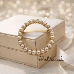 パール ブローチ アクセサリー ゴールド スカーフ留め 入学式 卒業式 結婚式