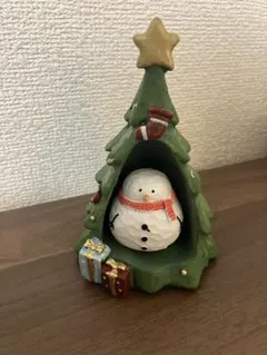 ナチュラルキッチン　オブジェクリスマスツリー腰掛け　雪だるま　ミニチュア