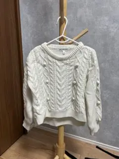 グローバルワーク　ポップコーンニット　ホワイト