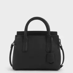 CHARLES & KEITHストラクチャードダブルトップハンドルトート