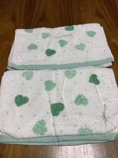 訳あり　新品　未使用　ハート模様タオル 2枚セット