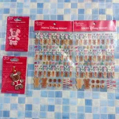 東京ディズニーリゾート ミッキーマウス　クリスマス　シールx2　オーナメントx2