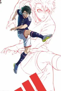 adidas サッカー日本代表 ユニフォーム ブルーロック ポスター 糸師冴 