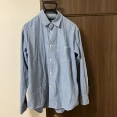 nano universe 薄い青 長袖デニムシャツ