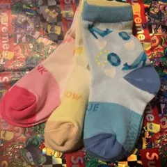 新品未使用 女の子用 靴下 3点セット プリンセス風