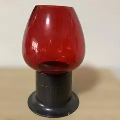 昭和レトロ ガラス灰皿 茶色 美品 アンバー ダウンライト ガラス