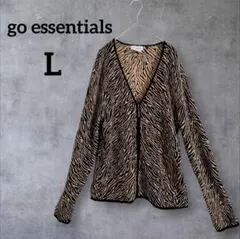 1点物✨ go essentials 【L】 カーディガン ゼブラ柄 おしゃれ