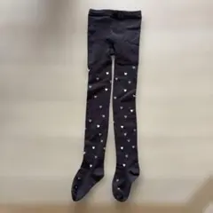 ダークブラウン ハート柄 キッズタイツ 110cm~120