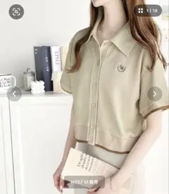 classicalelf ベージュ ポロカーディガン M 新品
