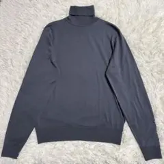 【極美品】ジョンスメドレー タートルネック ニット Mサイズ チャコールグレー