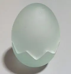 フロストガラス 卵型 置物 上下セット
