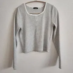 L'espoir ストライプ 長袖Tシャツ