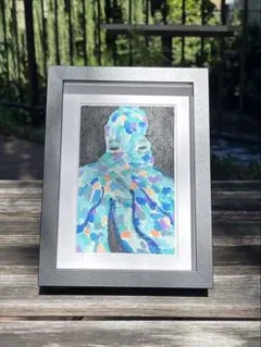 4444）タイの寺院画・宗教画？？？ 水彩系の直筆 詳細不明 2025