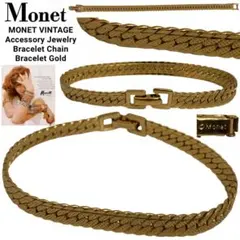MONET VINTAGE モネ ヴィンテージ チェーンブレスレット ゴールド系