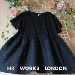 HK　WORKS　LONDON　チュニック ブラックパール調装飾SizeＬのサムネイル