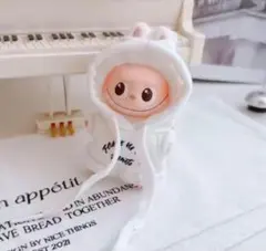 LABUBU イニシャルラブブ ミニラブブ 着せかえ服 10cm つなぎ 白
