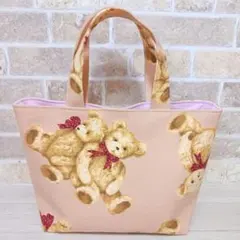 ハンドメイド•トートバッグ•手提げバッグ•テディベア•くまさん