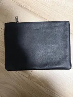 coach 黒レザークラッチバッグ