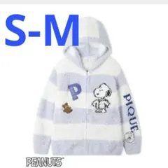新品　PEANUTS オリジナルアート パーカ　ジェラートピケ　スヌーピー　青