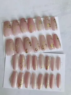 #0171ハンドメイド　ネイルチップ　ロングバレリーナ