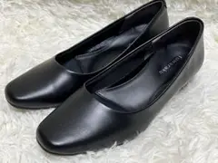 fuwaraku フワラク　レザーパンプス ブラック23.5cm EEE