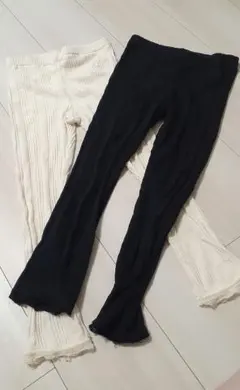 サニーランドスケープ　レギンス　120　白黒　2枚組