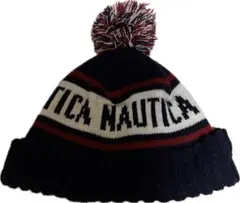 NAUTICA ポンポン付きニット帽