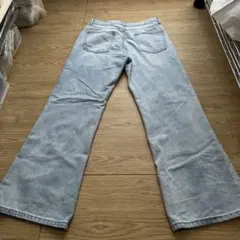 GRLワイドセミフレアデニムパンツ