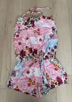 花柄 Mサイズ ワンピース水着　体型カバー