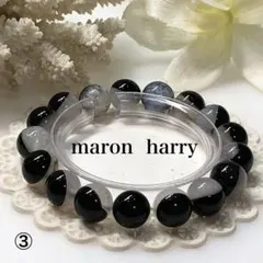 黒天眼石・水晶共生・天然石ブレスレット•*¨*•.¸¸♬