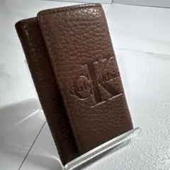 【美品】Calvin Klein カルバンクライン ブラウン レザー キーケースのサムネイル