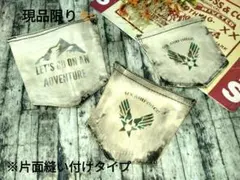 vintage風　Mountain　ARMYステンシル 手染めポケット3枚セット