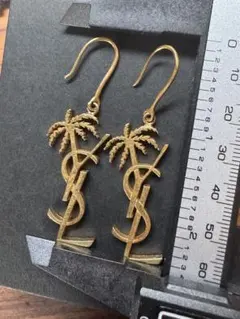 Saint Laurent YSL パームツリー ピアス ゴールド - メルカリ