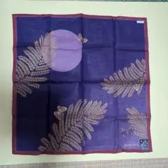 HANAE MORI ハンカチ 蝶柄 パープル　刺繍のサムネイル